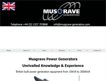 Tablet Screenshot of musgrave-generators.com